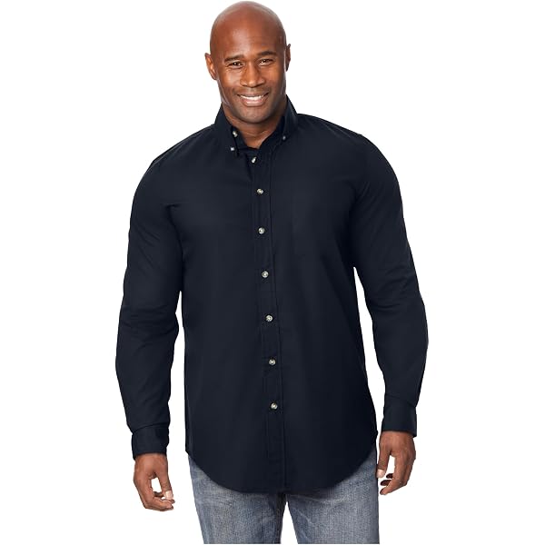 king size dress shirts Wrinkle-Free Long-Sleeve Men's Dress Shirt, Midnight Teal