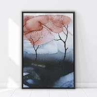 Framed Canvas Wall Art Abstract Trees Canvas Prints Home Artwork Decoration for Living Room,Bedroom - 16x24 inches