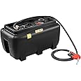 KING CHAO FOO 52 Gallon Gasoline Tank, 10.6GPM Gasoline&Diesel Fuel Tank with12V Electric Fuel Transfer Pump, 13ft Electric Wire & Fuel Transfer Discharge Hose,Auto Fuel Nozzle&360° Swivel Connector