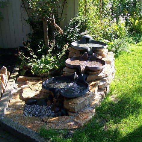 Flowform Luxus Bachlauf Komplett Set Wasser Kaskade "Emerson-Mini