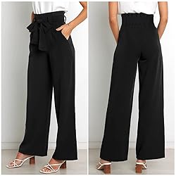 GUOLEZEEV Black Pants for Women High Waisted Wide