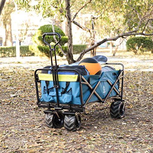 Collapsible Heavy Duty Folding Wagon Cart Utility Wagon All Terrain Beach Wheels Adjustable