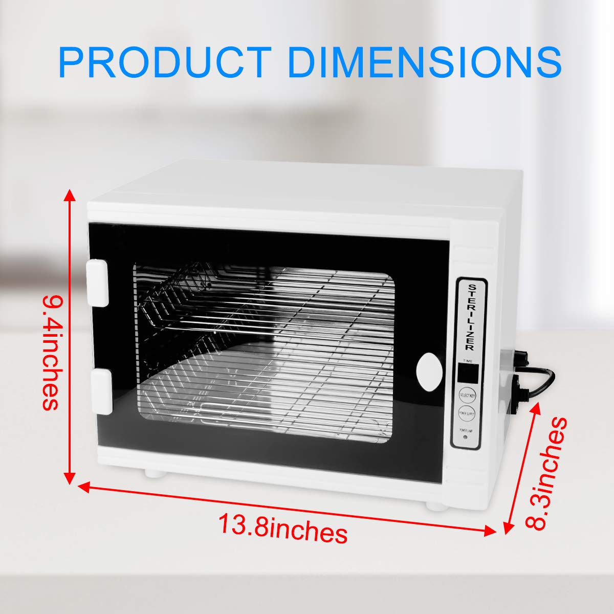 Gimify U.V Disin.fection Cabinet 12L with Timer LED Panel (Normal Temperature) for Barber Salon Nails Personal Care Tools, 5-60 min: Beauty