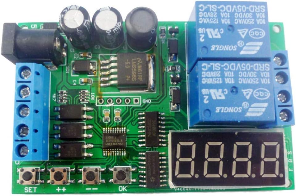 Amazon Com 5v 9v 12v 24v Dc Ac Motor Controller Relay Board Forward Reverse Control Automatic Timing Delay Cycle Limit Start Stop Switch Home Audio Theater