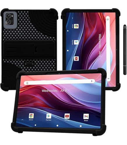 Leather Case For WDYQJE A55/xisk A5502/AISLPC A55 Android Tablet - Folio Stand Cover With Hand Strap
