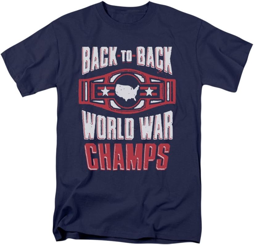 Back To Back World War Champs Funny Adult T-Shirt Tee