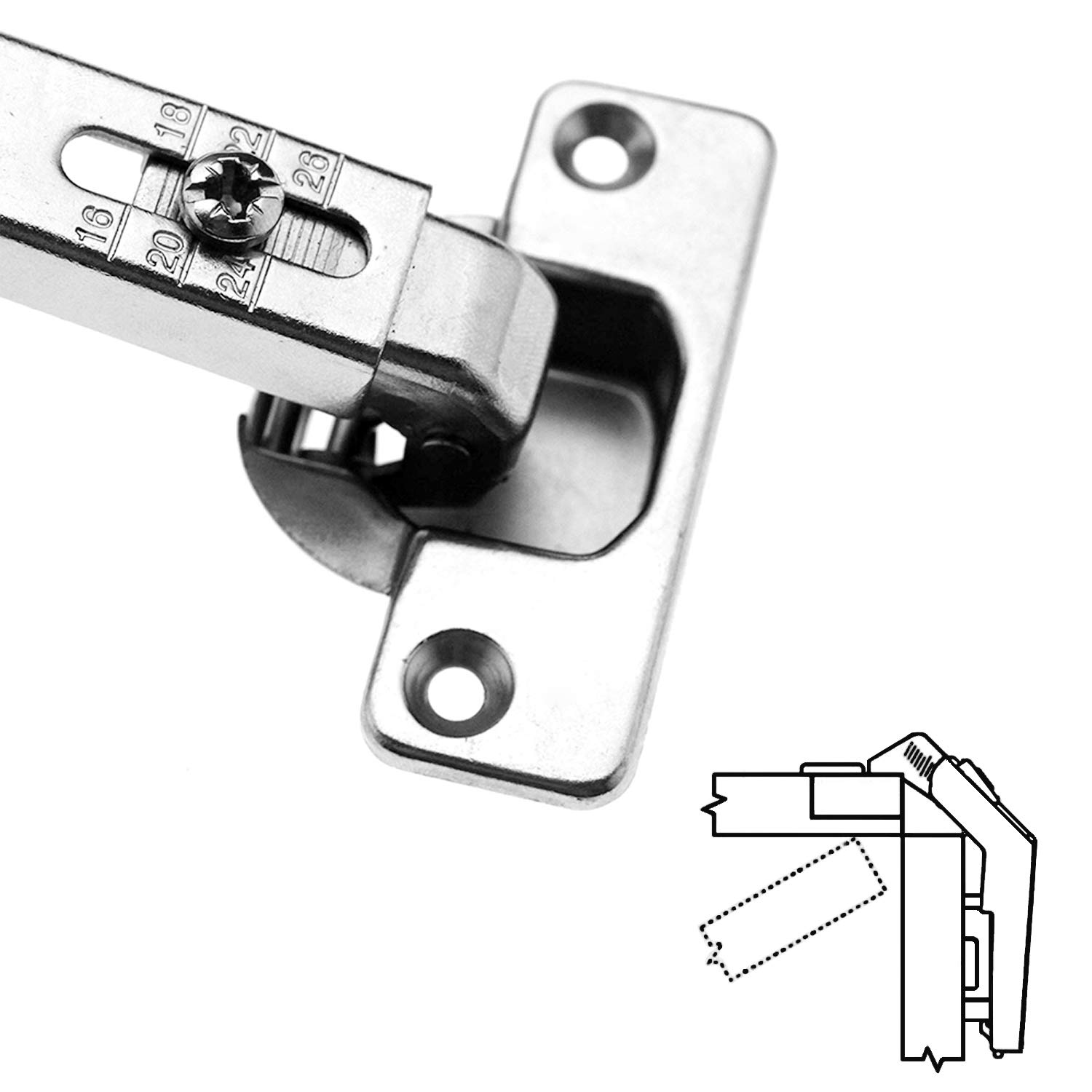 LOOTICH 135 Grado Bisagra de Ángulo para Puertas Plegables Bisagras de