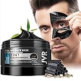 JVR Peel Off Face Mask, Blackhead Remover Mask for Men, Charcoal Peel Off Black Mask, Facial Mask Purifying and Deep Cleansin