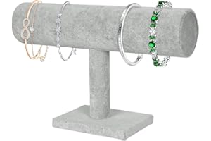 T-Bar Bracelet Holder, Bracelet Display Stand, Jewelry Display, Velvet Jewellery Stand for Bracelets, Watches, Hair Ties, Hom