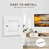 Dedjgoo 4PCS Single Gang Brush Wall Plate for Cable Pass Through Cover White view 2