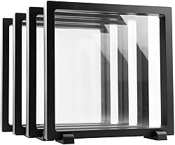 WISHDIAM 4 Pack 3D Floating Display Case