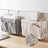 Koksi Bedside Storage Caddy Hanging Organizer Grey Fabric 30 x 20 x 11 cm view 4