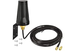Bingfu 4G LTE Cellular Antenna Outdoor 5dBi SMA Male Antennas- 10ft Low Loss 195 Coaxial Cable Compatible with Spypoint Link 