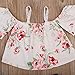 Kidsa 0-2T Baby Girls Summer Outfits Set Floral Off Shoulder Tank Tops + Black Short Pants,Black and White, 80(6-12 Months)