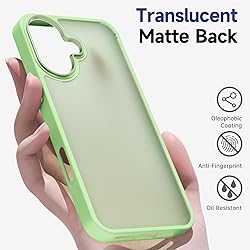 oakxco for iPhone 16 Case Clear Hard Shell, Slim