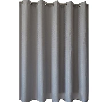 Amazon Com Youthup Extra Long Shower Curtain Waffle Fabric