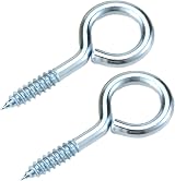 Qrity 20 PCS Eyelet Screws 30mm Self Tapping Ceiling Hook for Wood view 2