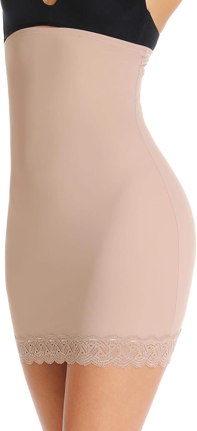 High Waist Half Slip Shapewear for Women Firm Tummy Control Slip Under