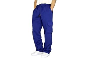 CGGMVCG Mens Cargo Sweatpants Casual Baggy Drawstring Open Bottom Workout Athletic Fleece Joggers Pants with Pockets