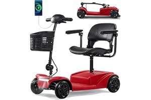 WayCare 15-25 Miles Long Range Mobility Scooter,Weight Capacity 300 LBS+ Powered Mobility Scooters for Seniors, Compact Duty Mobile for Travel with LED Headlight and Detachable Basket