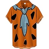 Orange Bowling Shirts for Art Movie Men Short Sleeve Casual Button Down Holidays Shirts