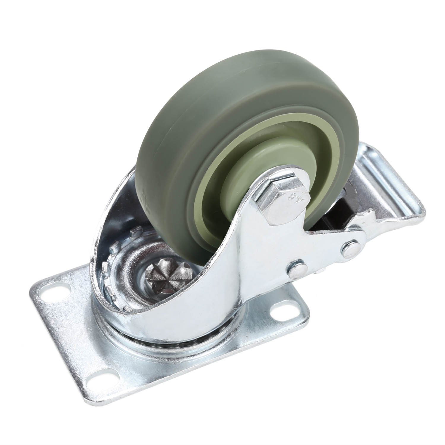 4’’ TPR Heavy Duty Swivel Caster Wheels Lockable Ball Bearing 300lbs
