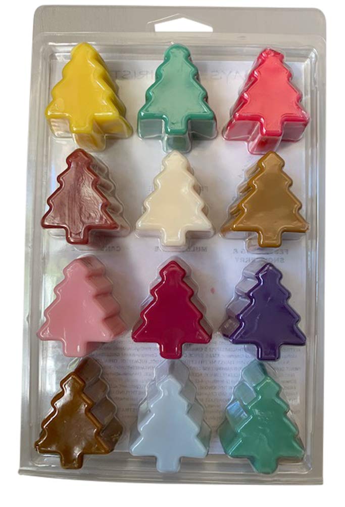 Xmas Tree Wax Melts Gift Set 12 Days of Christmas Festive Fragrances