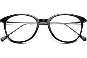 COASION Vintage Round Clear Glasses Non-Prescription Eyeglasses Frames for Women Men