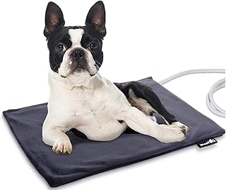 Pecute Haustier Heizkissen Heizmatte für Hund Katze Wärmematte Konstante Temperatur Sicher und wasserdicht Heizdecke Eein Stoffbezug M(50 * 40cm)