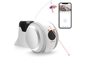 KITPLUS Cat Camera, Indoor Cat Camera with Phone APP, 2-Way Audio Move Freely WiFi Wireless Pet Camera Robot for Dogs and Cats, Auto-Recharging, Privacy Protection