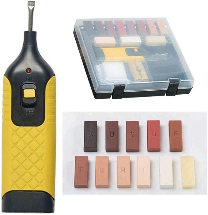 TAHA ® 19pc Laminate Floor/Worktop Repair Kit Wax System Sturdy Chips