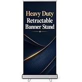 ANXH Rackplus 48" x72&ndash;92" Heavy Duty Retractable Banner Stand with Reinforced Base and Padded Carrying Bag, Roll-Up Display for Trade Shows, Exhibitions &amp; Events (Stand Only)