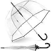 ShedRain Bubble Clear Umbrella, Auto Open, See-Through, Rain & Windproof, for Weddings, Proms and Events