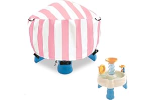 Okcool Kids Water Table Cover for Spiralin' Seas Waterpark Play Table,Sand Water Table Cover, A Wide Selection of Cute Colors and Patterns(Pink,34''DIA x 18''H)