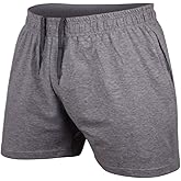Men's Bodybuilding Workout Gym Shorts 3" 5" Inseam Sports Training Cotton with Pocket