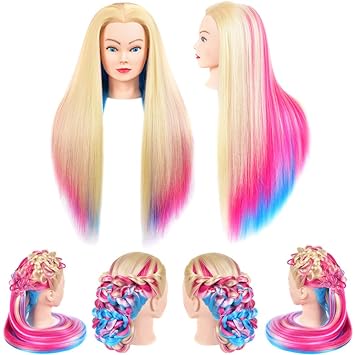 rainbow hair mannequin