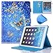 New iPad 9.7 Inch 2017 2018/iPad Air 2/iPad Air Case - Monstek Auto Wake/Sleep Multi-Angle Viewing Smart Stand Wallet Protective Case Cover for iPad 9.7 Inch 2017,iPad Air 1 2,Gold Butterflies