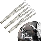 Motoparty - 3 correas trenzadas de tierra de 20 x 1/2 pulgadas, correa de tierra de cobre estañado automotriz con anillo de 1