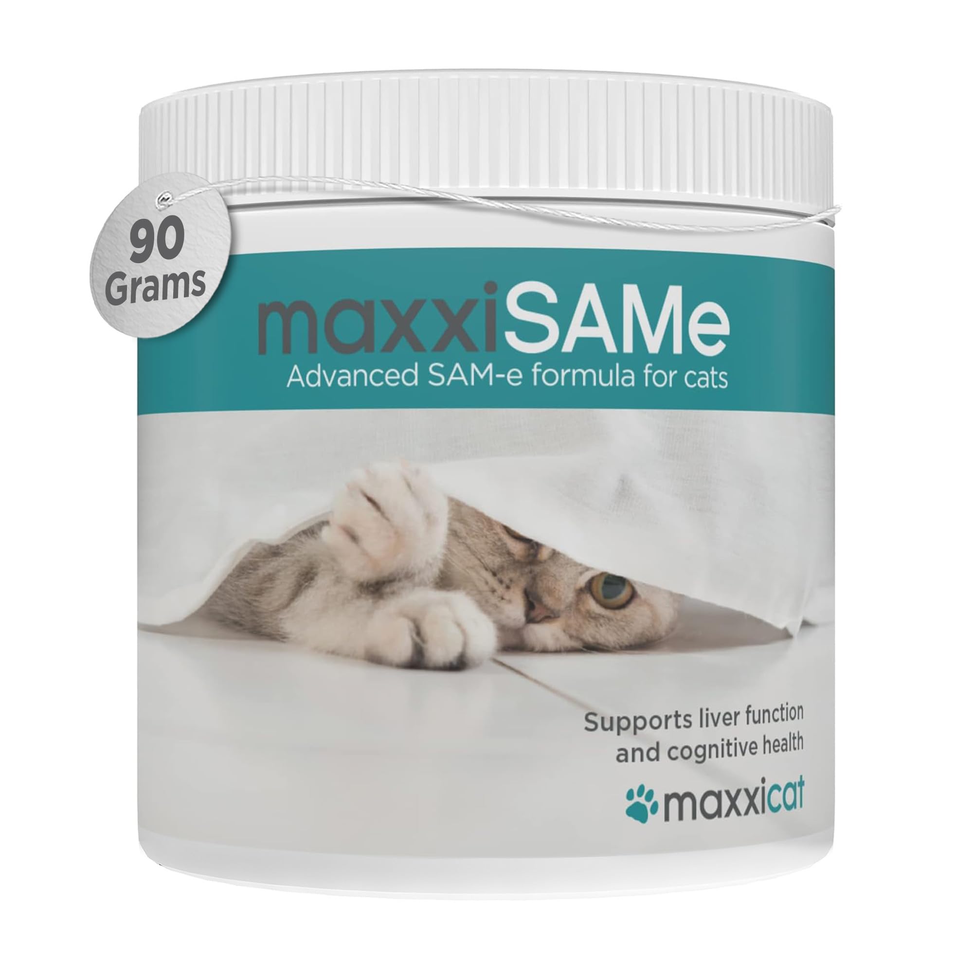 maxxipaws maxxiSAMe Advanced SAM-e Powder Supplement - Liver, Cognitive & Joint Support for Cats, 90g