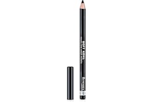 Rimmel London Soft Kohl Kajal Eyeliner Pencil, Blendable, Intense Color, Long-Wearing, 061, Jet Black, 0.04oz