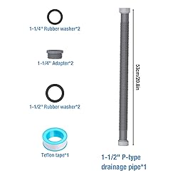 NiHome Flexible P-Trap Pipe Kit with Teflon Tape