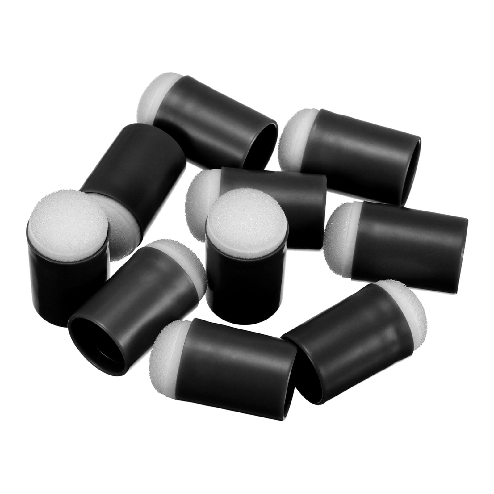 PATIKIL Finger Sponge Daubers, 20 Pack Finger Painting Sponge Set Craft Drawing Sponge Dauber for Art Ink Crafts Card Making Chalk, Black
