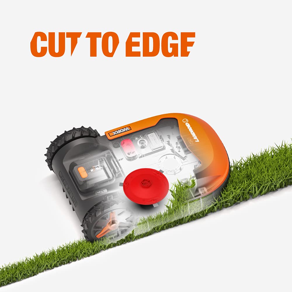 WORX Landroid Plus WR167E Mähroboter mit Begrenzungskabel für Gärten bis 700m² (AIA Navigation, App Steuerung, schwimmendem Mähwerk - max Steigung: 35%, Schnittbreite 18cm, Schnitthöhe 30-60 mm) 3