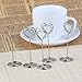 PIXNOR 10pcs Heart Shape Place Card Memo Picture Clip for Wedding Party Favor Decor