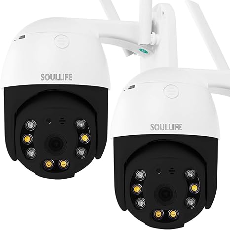 Amazon.com : SoulLife 2 Packs Security Camera Outdoor, 1080P Pan Tilt