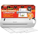 Scotch Thermal Laminator with 20 Letter Size Pouches, Ideal for Teachers, Small Offices, or Home (TL1302XVP)