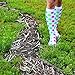 NEWZILL Medical Compression Socks for Women & Men Circulation 20-30 mmHg, Best for Running Athletic Hiking Travel Flight Nurses (Polka Dot, L/XL)