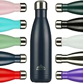 Mont-Clair Stainless Steel Water Bottle, Vacuum insulated - BPA Free, 12h Hot & 24h Cold Drinks, Metal Water Bottle 17 oz Leakproof, Ideal for Adult, Kids, Running - Dark Blue