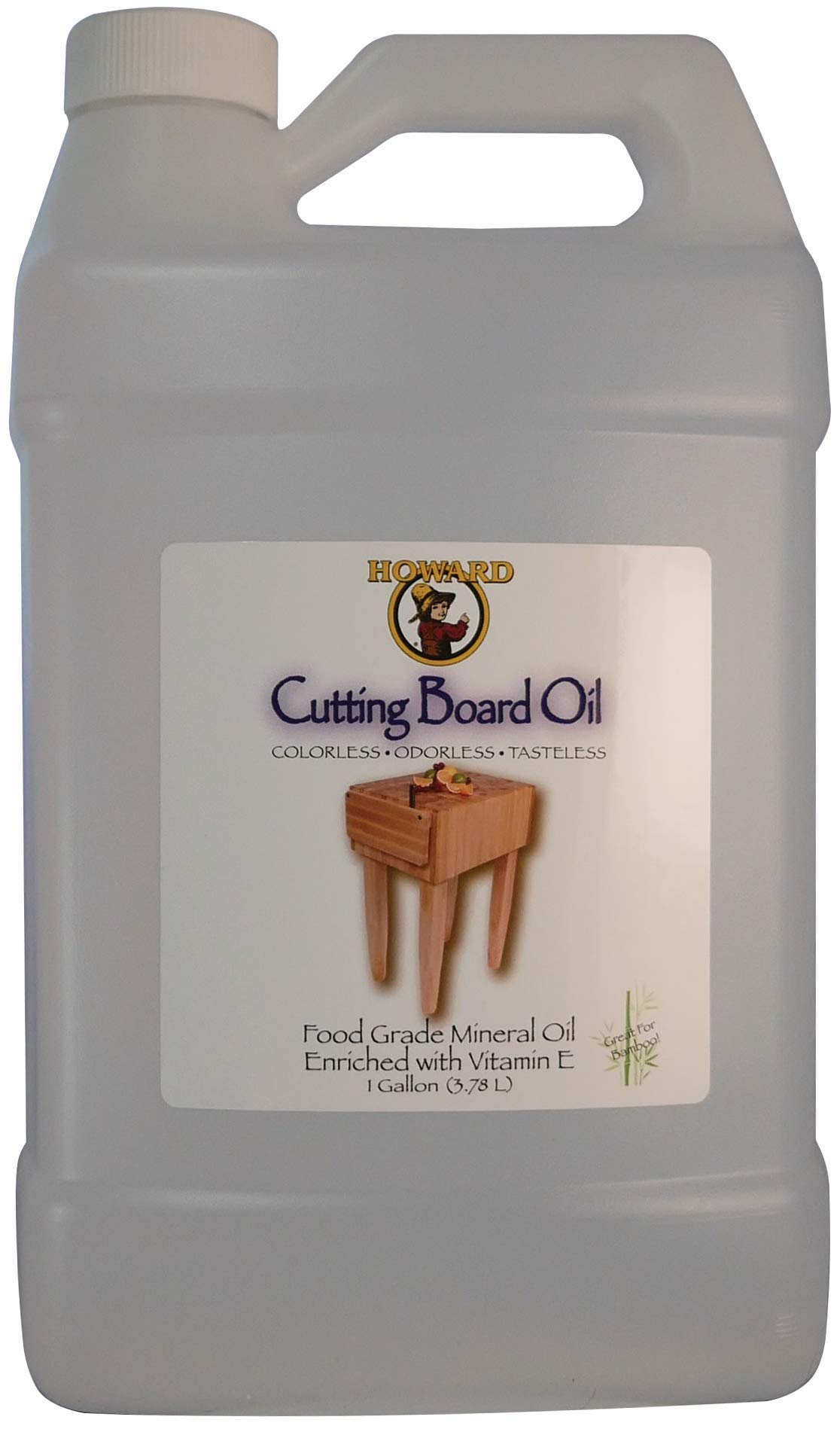 Howard BBB0128 Cutting Board Oil (3.78lt) for use on Butcher Blocks, Bread Boards, Chopping Boards and Wooden Kitchen Tools