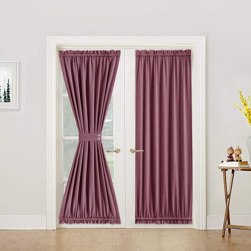 French Door Curtains 72 Inches Blackout French Door Curtain